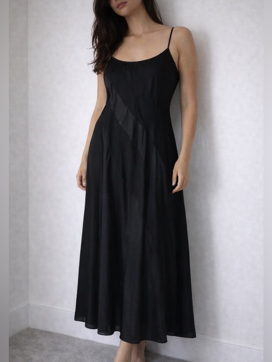 Frederick's of Hollywood Other - Frederick’s of Hollywood Black Sheer Satin Chemise Dress Y2K Grunge Goth XL